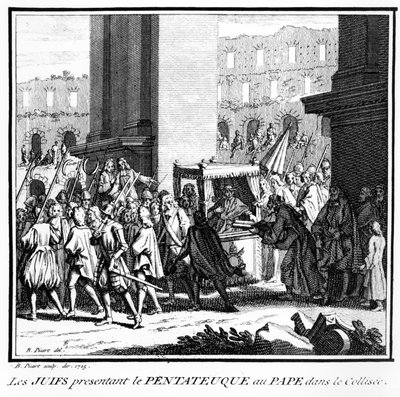 The Jews of Rome presenting the Pentateuch to the Pope in the Colosseum by Bernard Picart